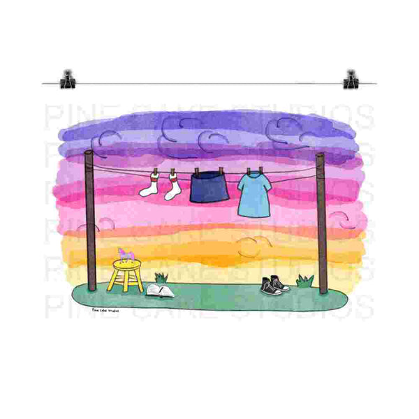 Tina Clothesline Print