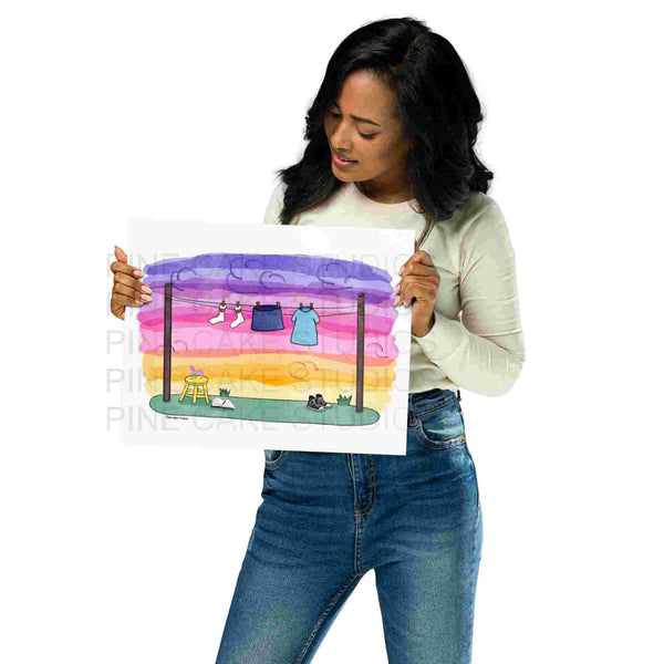 Tina Clothesline Print