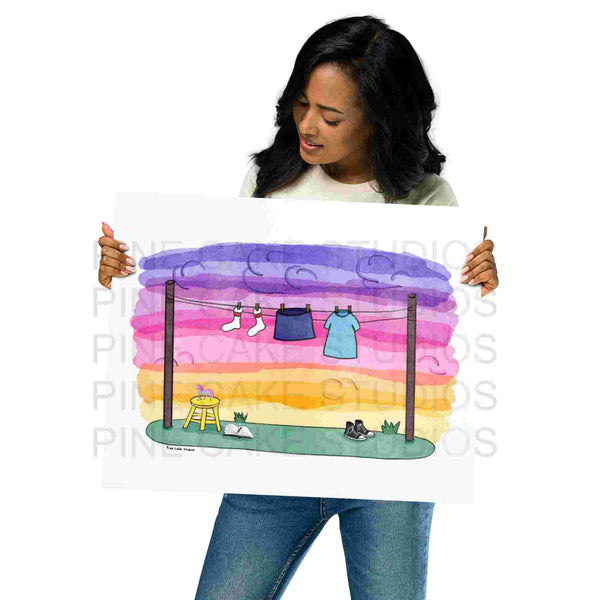 Tina Clothesline Print