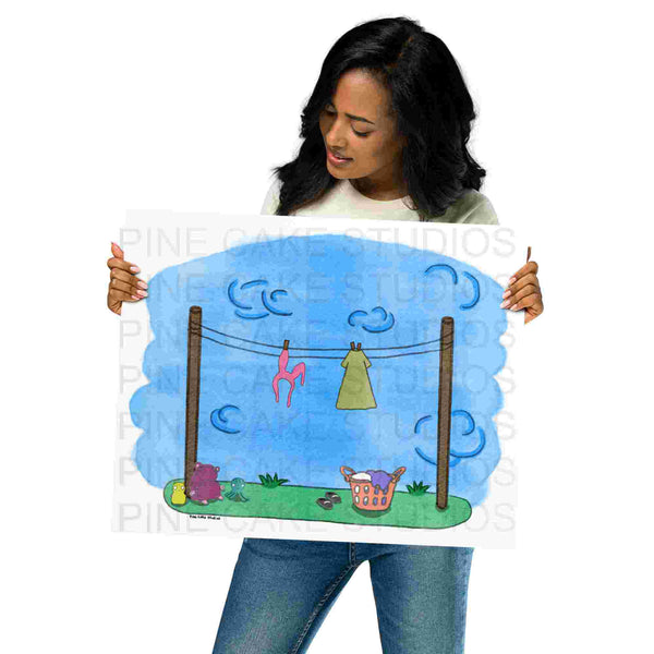 Louise Clothesline Print