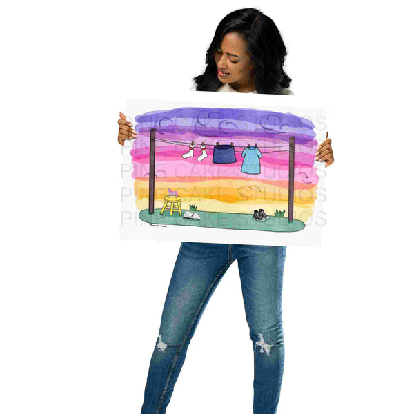 Tina Clothesline Print