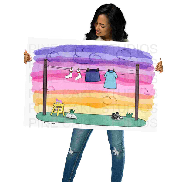 Tina Clothesline Print