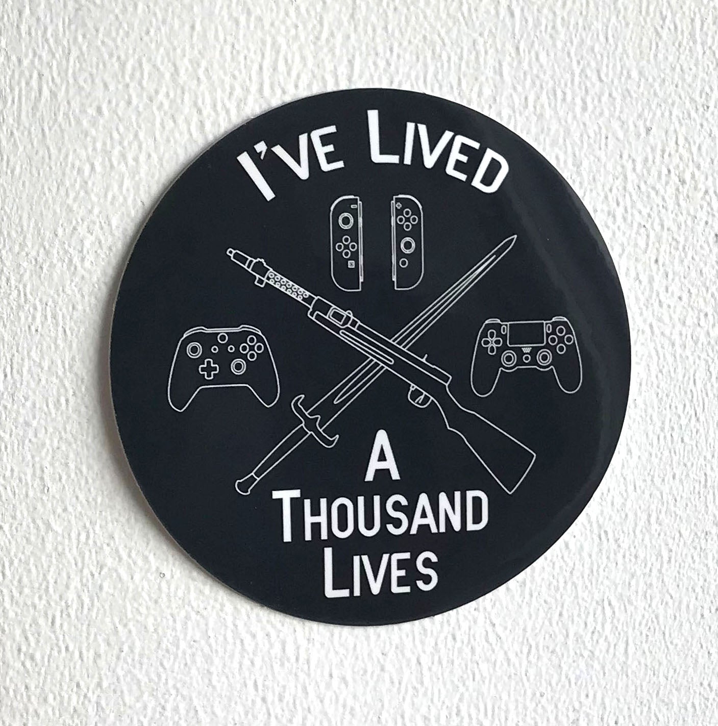 I've Lived A Thousand Lives Gamer Sticker – Reel Life Candle Co.