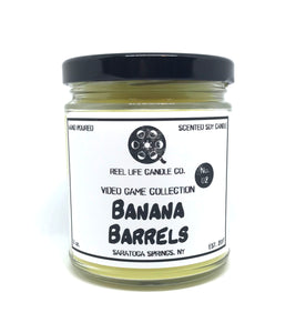 Donkey Kong Inspired Banana Barrels Soy Candle